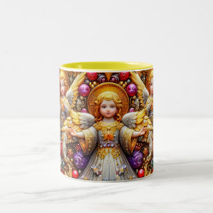 CANECA DE CAFÉ EM DOIS TONS ~ ANGELAS DO NATAL ~