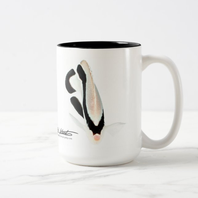 Caneca De Café Em Dois Tons Angelfish havaiano do bandido (Direita)