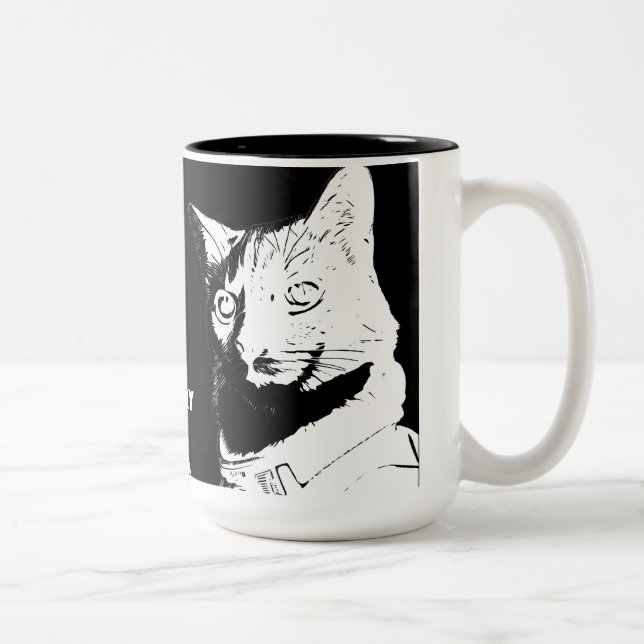Caneca De Café Em Dois Tons Angry Fitz - Mug De Dois Tonelados (Direita)