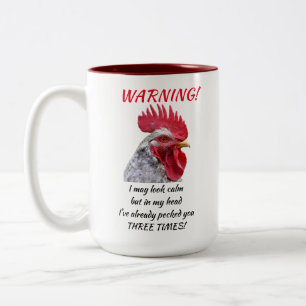 Caneca De Café Em Dois Tons Angry Rooster