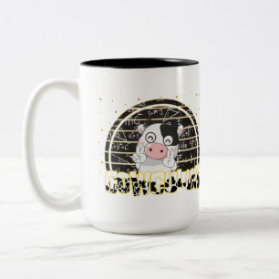 Caneca De Café Em Dois Tons Animais Engraçados Cowculus Cobrem Alunos Profess