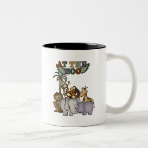 Caneca De Café Em Dois Tons Animais no camiseta e nos presentes do jardim