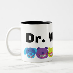 Caneca De Café Em Dois Tons Animais personalizados em Orthodontists das cintas