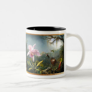 Caneca De Café Em Dois Tons Animais selvagens animais do pássaro do colibri
