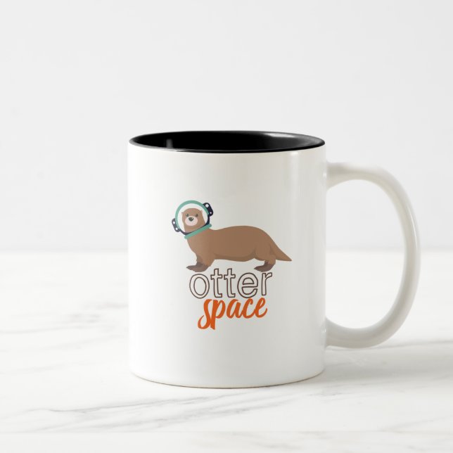 Caneca De Café Em Dois Tons Animal Engraçado Passa Humor Com Cartografia Espac (Direita)