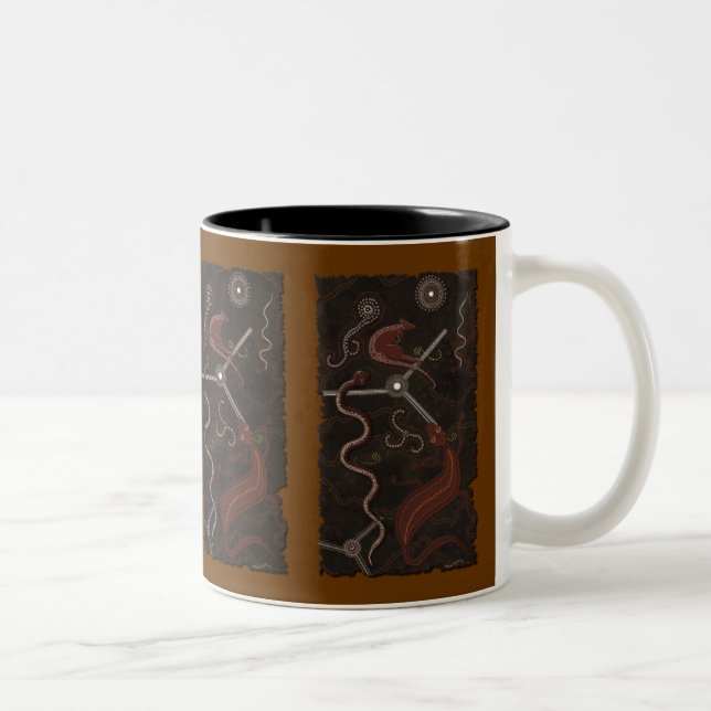 Caneca De Café Em Dois Tons "Animal Tracks" - Mug de estilo original australia (Direita)