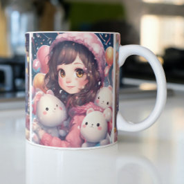 Caneca De Café Em Dois Tons Anime