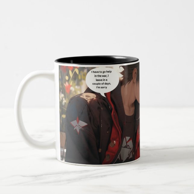 Caneca De Café Em Dois Tons Anime: "apenas me segure" cena (Esquerda)