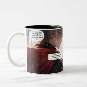 Caneca De Café Em Dois Tons Anime: "Não tenho muito tempo"