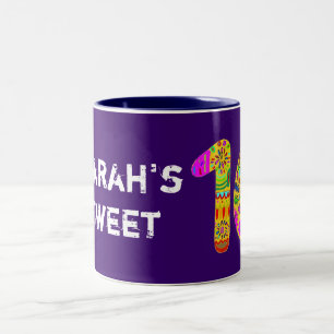 Caneca De Café Em Dois Tons Aniversário 16 anos