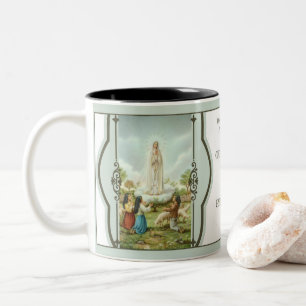 CANECA DE CAFÉ EM DOIS TONS ANIVERSÁRIO 1917-2017 DE FATIMA DE 100 ANOS