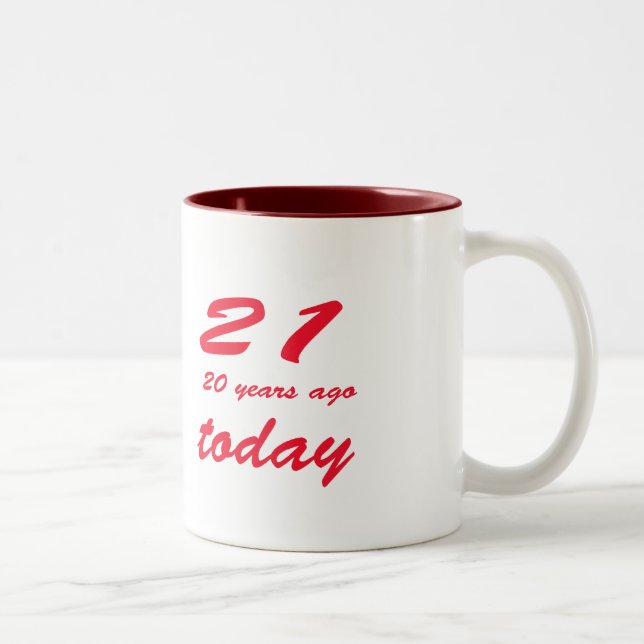 Caneca De Café Em Dois Tons aniversário 41 (Direita)