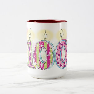 Caneca De Café Em Dois Tons Aniversário de 100 anos