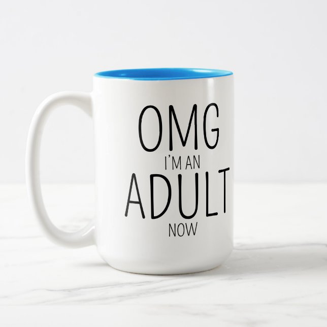 Caneca De Café Em Dois Tons Aniversário de 18 anos (Esquerda)
