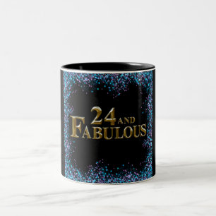 Caneca De Café Em Dois Tons Aniversário de 24 anos