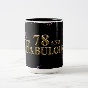 Caneca De Café Em Dois Tons Aniversário de 78 anos