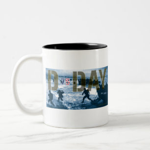 Caneca De Café Em Dois Tons Aniversário do dia D 75th