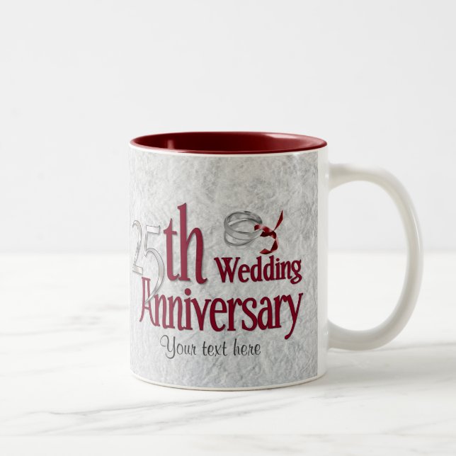 Caneca De Café Em Dois Tons Aniversário do Silver (Direita)