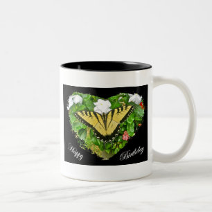 Caneca De Café Em Dois Tons Aniversário do Tigre de Swallowtail