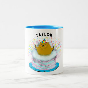 Caneca De Café Em Dois Tons aniversário personalizado do Groundhog