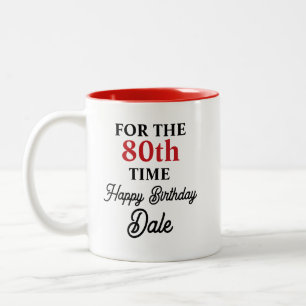 Caneca De Café Em Dois Tons Aniversário Personalizado Fofo