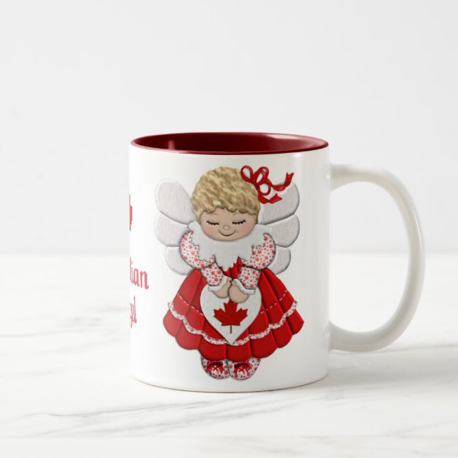 Caneca De Café Em Dois Tons Anjo canadense (Direita)