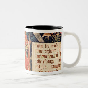 Caneca De Café Em Dois Tons Anjo com uma esponja unida a uma haste