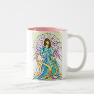 Caneca De Café Em Dois Tons Anjo do vitral