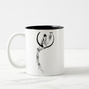 Caneca De Café Em Dois Tons Anjo e fada, desenho