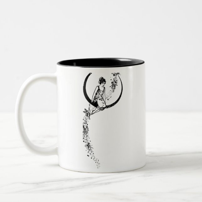 Caneca De Café Em Dois Tons Anjo e fada, desenho (Esquerda)