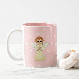 Caneca De Café Em Dois Tons Anjos Lindos