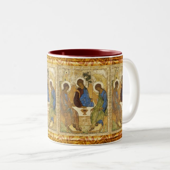 Caneca De Café Em Dois Tons Anjos Na Mamre Trinity (Frente Esquerda)