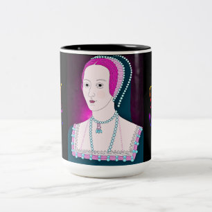 Caneca De Café Em Dois Tons Anne Boleyn Neon Mug