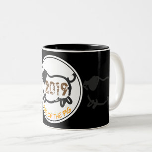 Caneca De Café Em Dois Tons Ano Chinês Personalizado da Caneca de 2 Tons