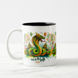 Caneca De Café Em Dois Tons Ano da Cobra Mug
