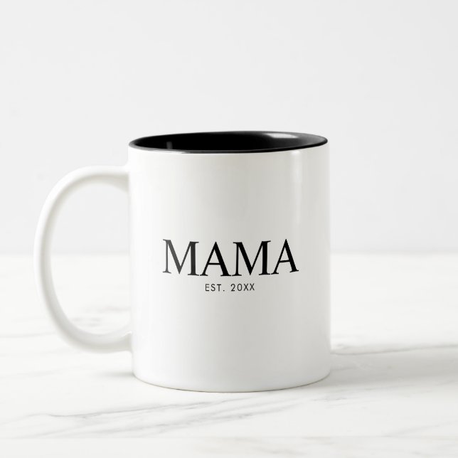 Caneca De Café Em Dois Tons Ano de Fundação da Mama (Esquerda)