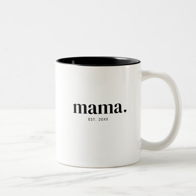 Caneca De Café Em Dois Tons Ano de Fundação da Mamãe (Direita)
