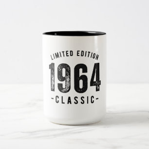 Caneca De Café Em Dois Tons Ano de Nascimento Clássico de 1964