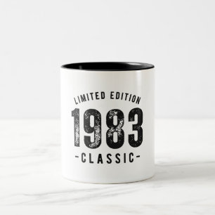 Caneca De Café Em Dois Tons Ano de Nascimento Clássico de 1983