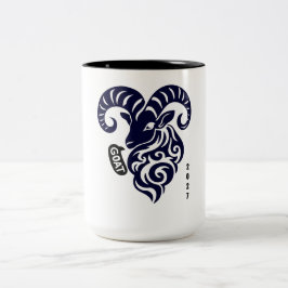 Caneca De Café Em Dois Tons Ano do Bode 2027
