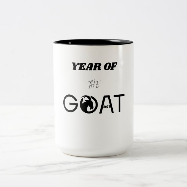 Caneca De Café Em Dois Tons Ano do Bode 2027 (Centro)