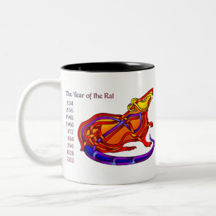 Caneca De Café Em Dois Tons Ano do rato