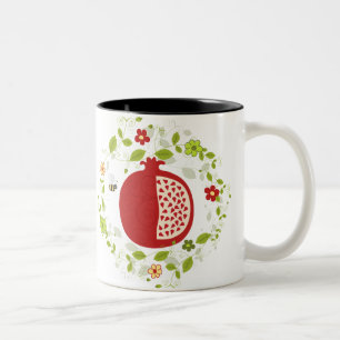Caneca De Café Em Dois Tons Ano novo judaico de Shanah Tovah Rosh Hashanah