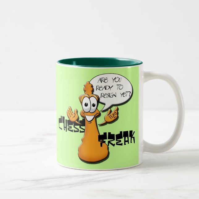 Caneca De Café Em Dois Tons Anormal da xadrez (Direita)