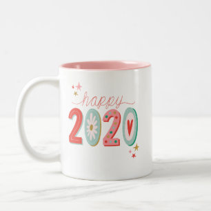 Caneca De Café Em Dois Tons Anos novos Felizes 2020 Mug