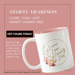 Caneca De Café Em Dois Tons Ansiedade Café Mug