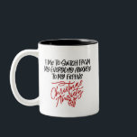 Caneca De Café Em Dois Tons Ansiedade de Natal<br><div class="desc">Esses meses de inverno podem, definitivamente, pagar por toda a psique, certo? Hora de ficar festivo com isso. Mug é manchado com "Hora de mudar da minha ansiedade do dia a dia para a minha ansiedade festiva do Natal" com alguns presentes por baixo. O lado inverso tem um pequeno design...</div>