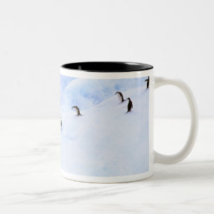 Caneca De Café Em Dois Tons Antártida, Península Antártica. Pinguim-de-barbich