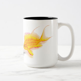 Caneca De Café Em Dois Tons Anthias amarelo havaiano, fuscipinnis de