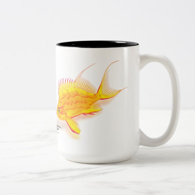 Caneca De Café Em Dois Tons Anthias amarelo havaiano, fuscipinnis de (Direita)